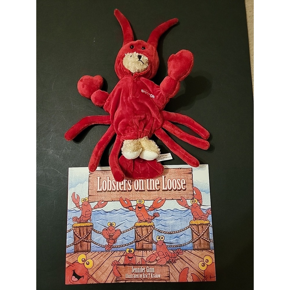 Lobster Costume Bear Plush Book Gift Set Boston